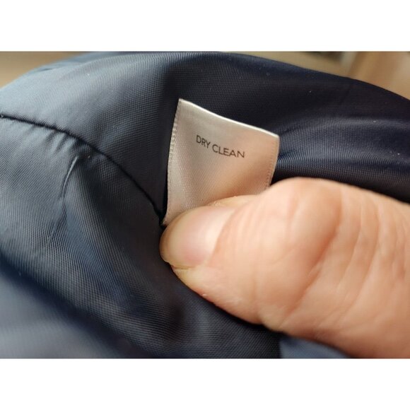 CJ Banks Womens Tweed Blazer Jacket Size 2X Navy Blue Open Carrier Academia NEW - Picture 8 of 9